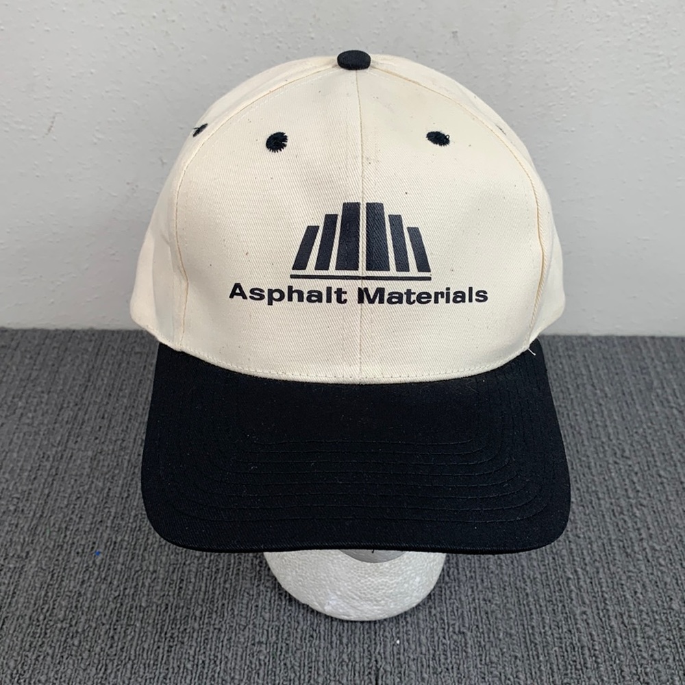 Asphalt Materials Snapback Hat Mens Size a Just Cream Black Baseball Head to Toe